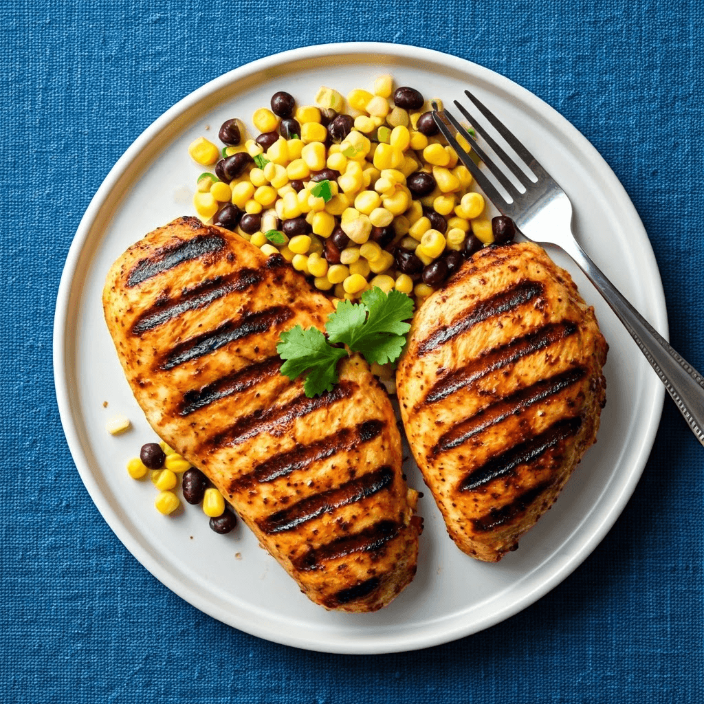 Mexican Grilled Chicken with Corn and Black Bean Salsa