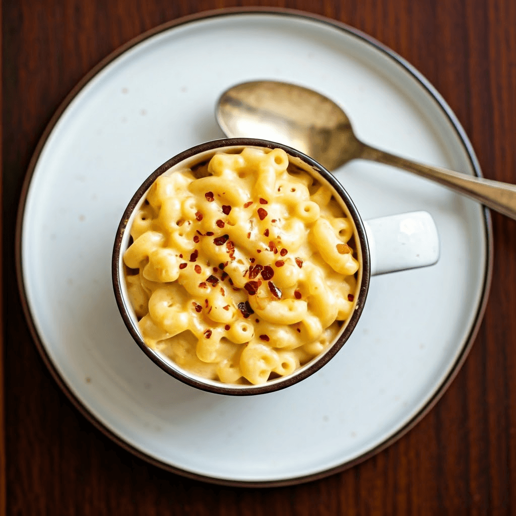 Microwave Mug Mac & Cheese with a Kick