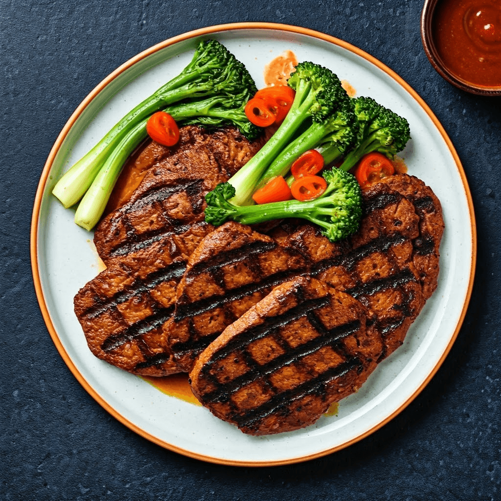 Grilled Vegan Beef Steaks