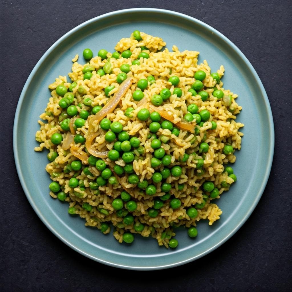 Speedy Green Pea & Onion Pilaf
