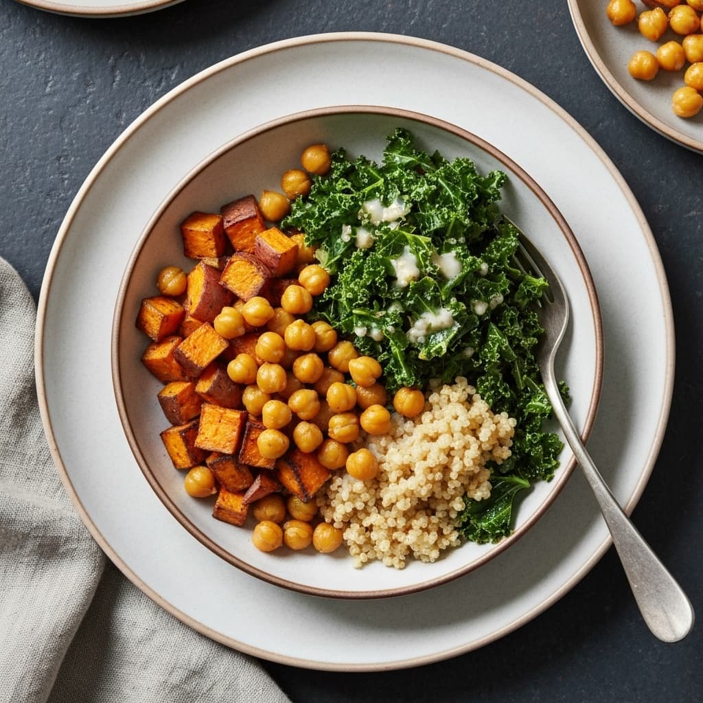 Mediterranean Roasted Chickpea & Quinoa Power Bowls